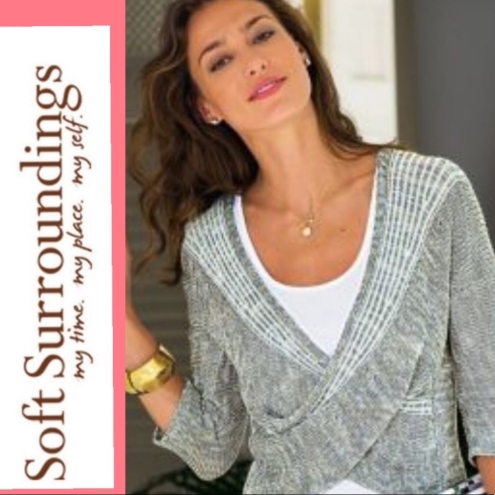 Soft Surroundings faux wrap sweater